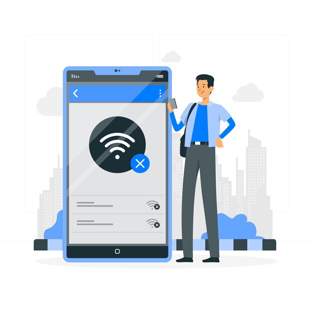 No connection concept illustration