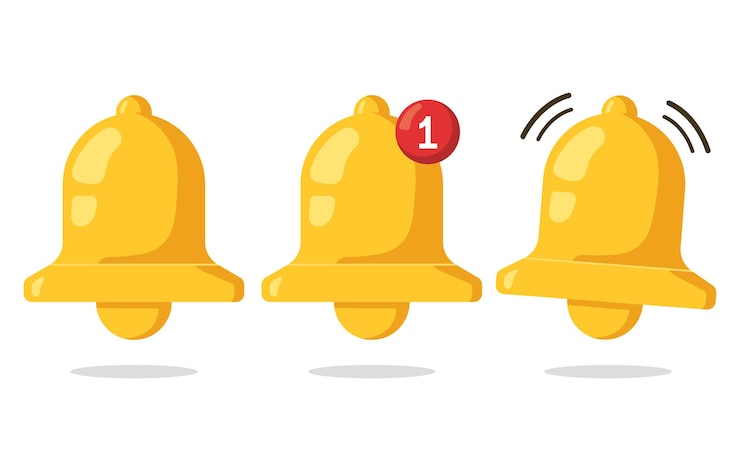Gratis Vektor notification bell set