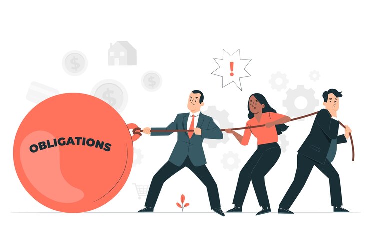 Gratis Vektor obligations concept illustration