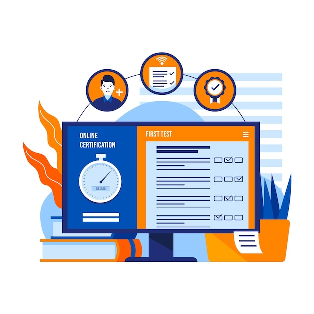 Online certificering med computer
