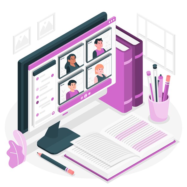 Online education illustration concept