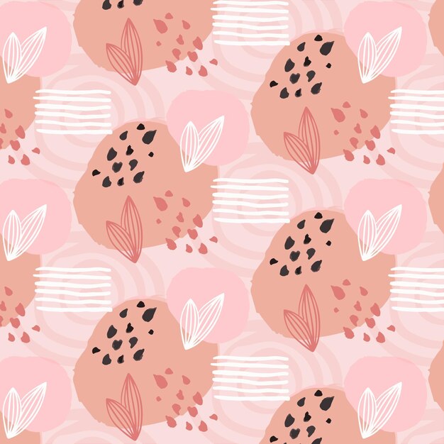 organic flat abstract floral pattern