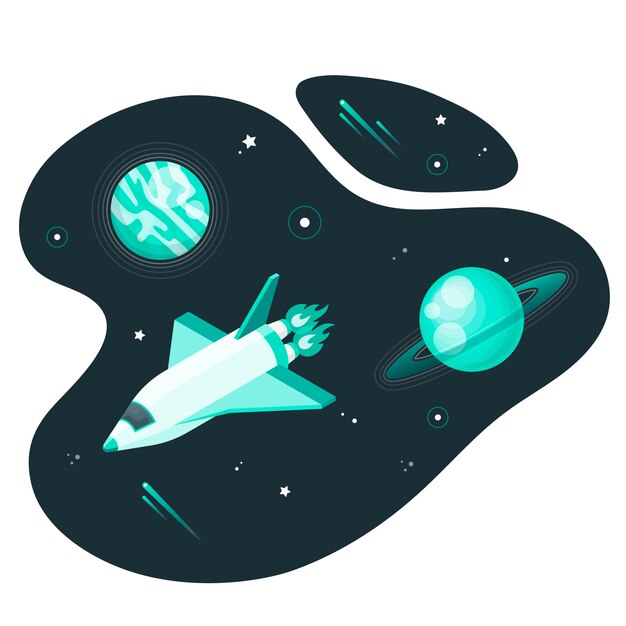 Outer space concept illustration