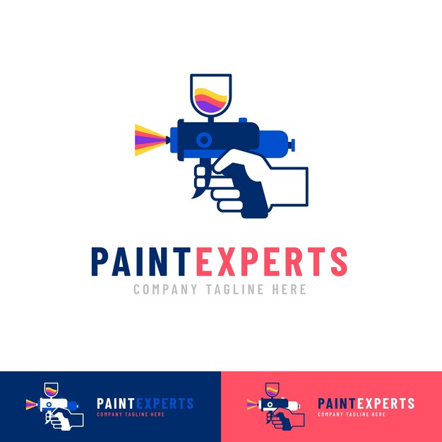 paint gun logo design