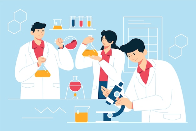 people working in a science lab
