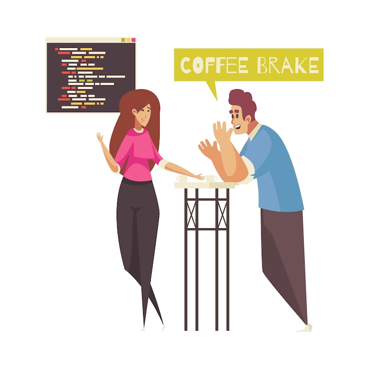Gratis Vektor programmerere flad illustration