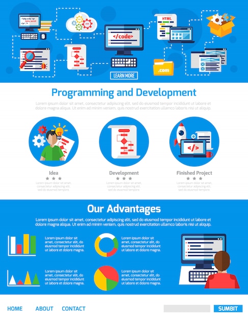 programming and app development advertising template