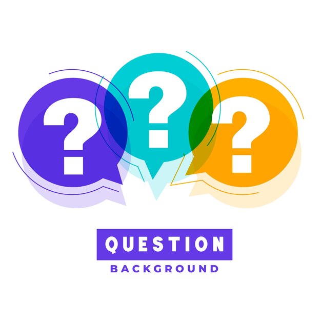 puzzle solving question mark concept template for social talk or speech