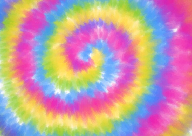 Gratis Vektor rainbow coloured abstract tie dye background
