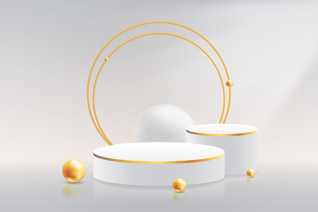 realistic 3d jewelry showcase podium
