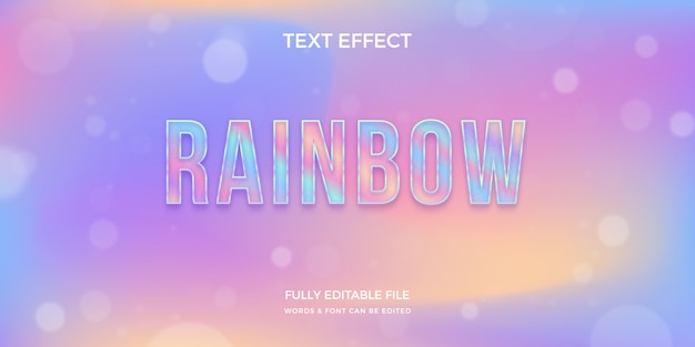 realistic holographic text effect