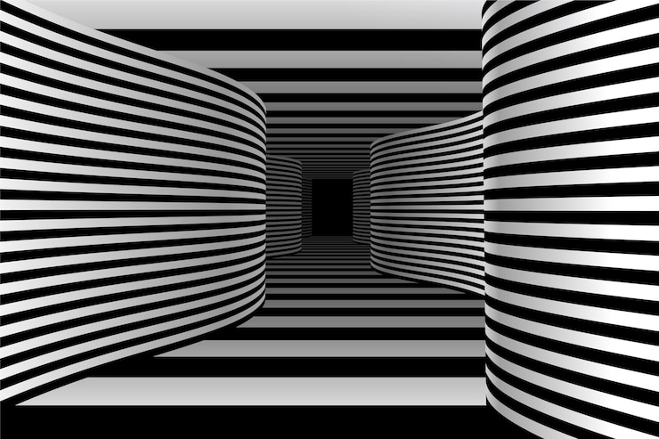 Gratis Vektor realistic optical illusion background