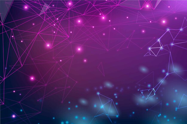 Realistic technology particle background