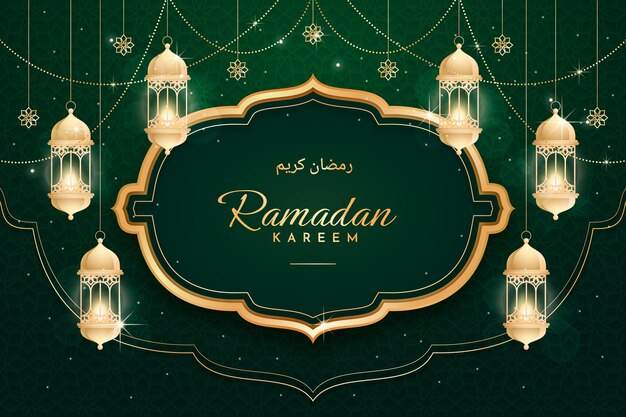 Realistisk ramadan-bakgrund