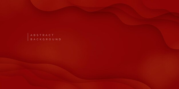 red business abstract banner background with fluid gradient wavy shapes vector design post
