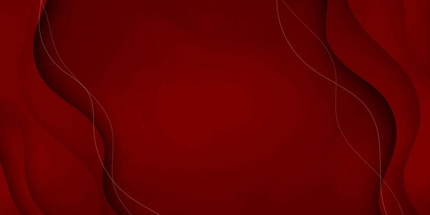 red business abstract banner background with fluid gradient wavy shapes vector design post