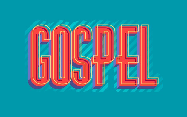 Red religious gospel word