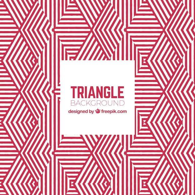Red triangles background with lines