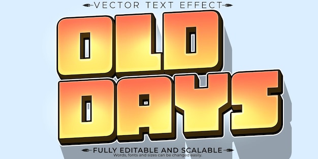 retro sticker text effect editable 70s and 80s text style