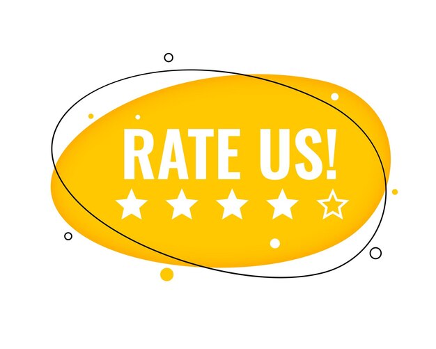 Review and rate us star business background in modern style