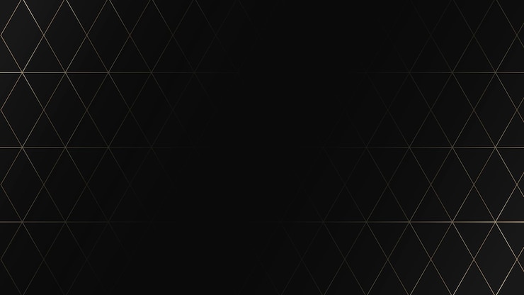 Gratis Vektor seamless gold rhombus grid pattern on black background