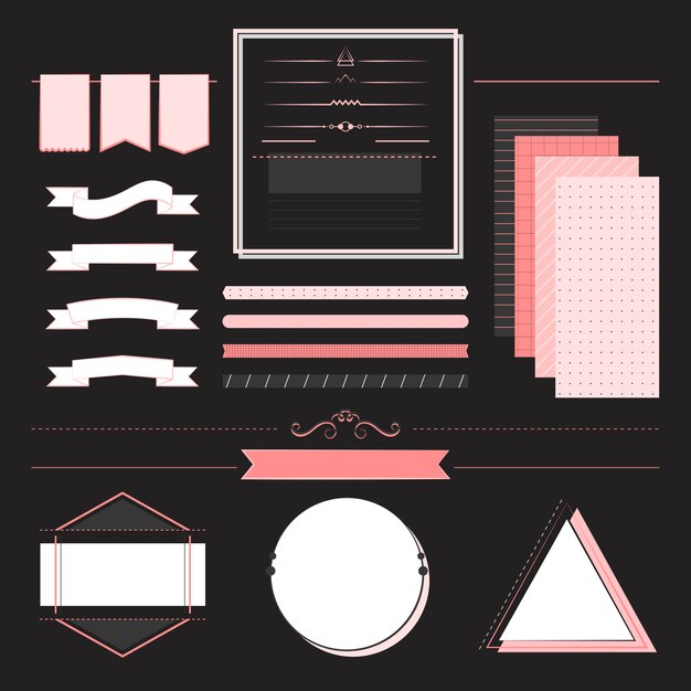 set of design elements vector