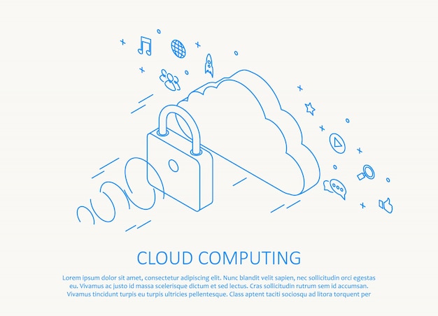 Simple cloud computing background