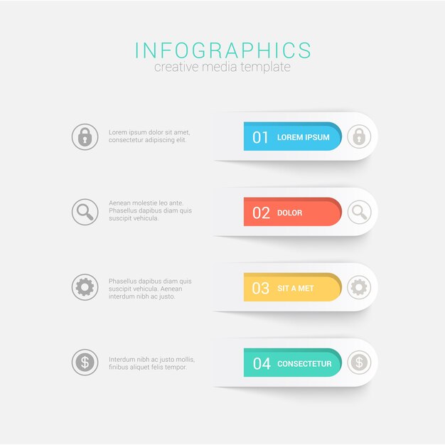 Simple infographics template. Infographic