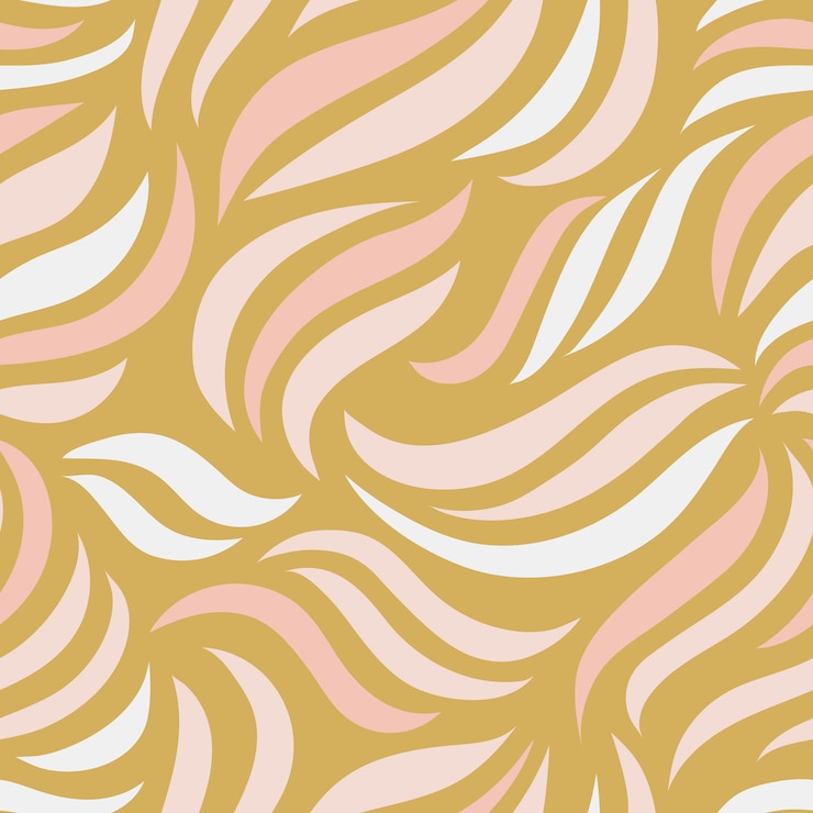 Gratis Vektor simple pattern of wavy lines on beige background