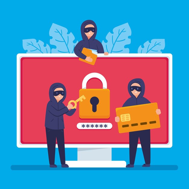 Steal data illustration concept