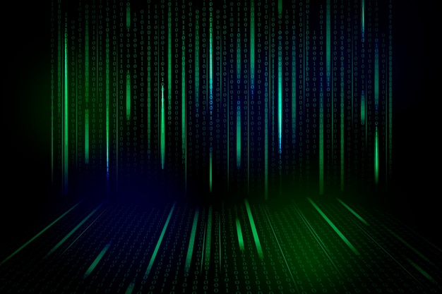 Stream of binary code design vector