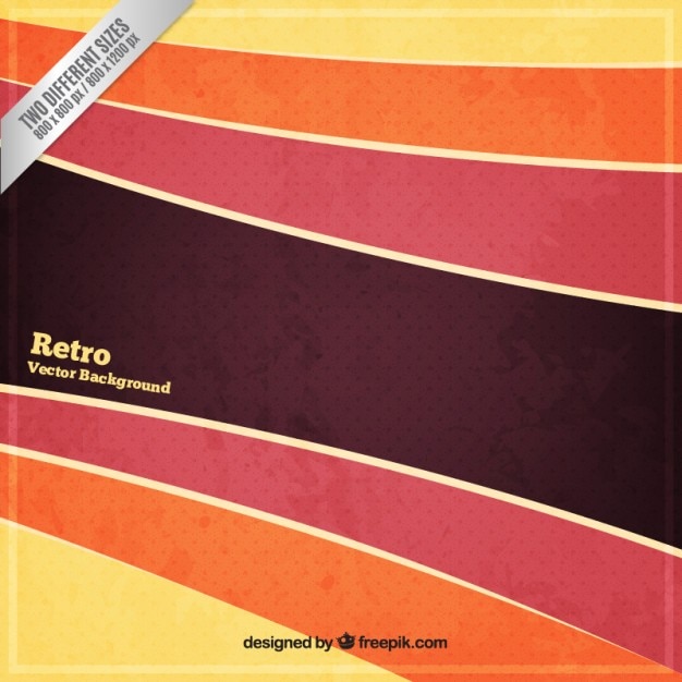 Gratis Vektor striped background in retro style