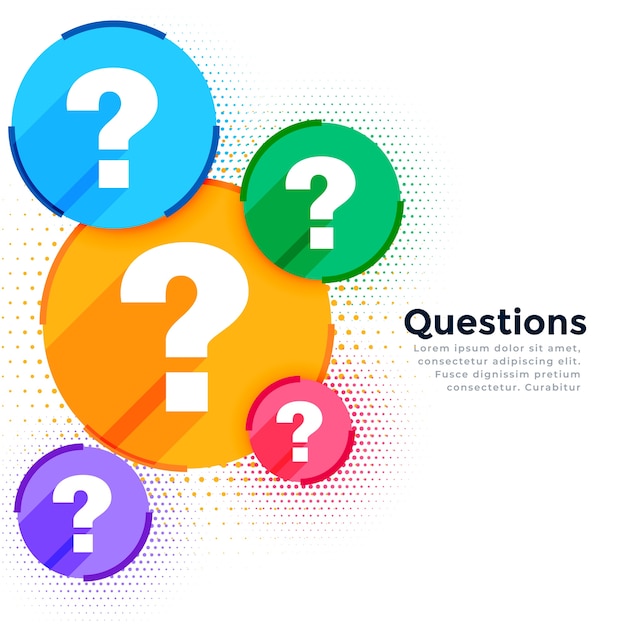 Stylish question mark web help and support template