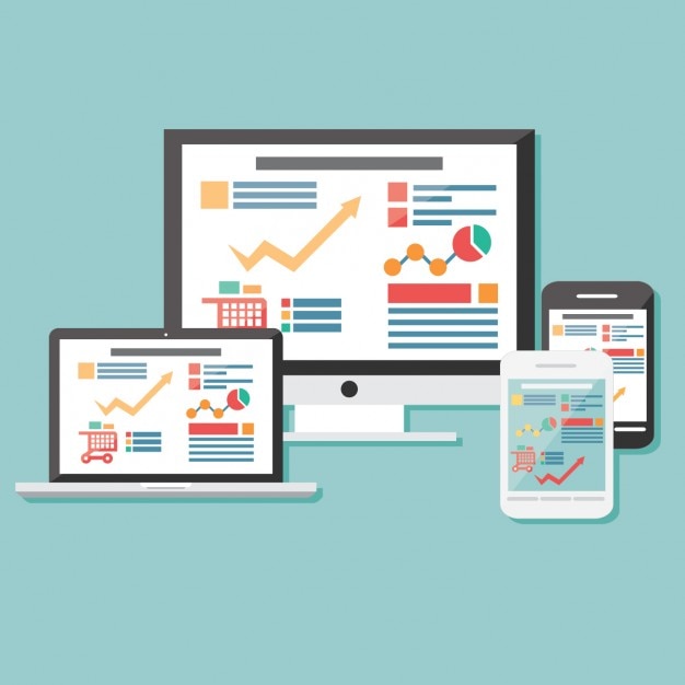 Technological elements with graphics