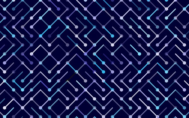Teknologi Vektor sømløst mønster Banner Geometrisk stribet ornament Sort/hvid lineær baggrund illustration