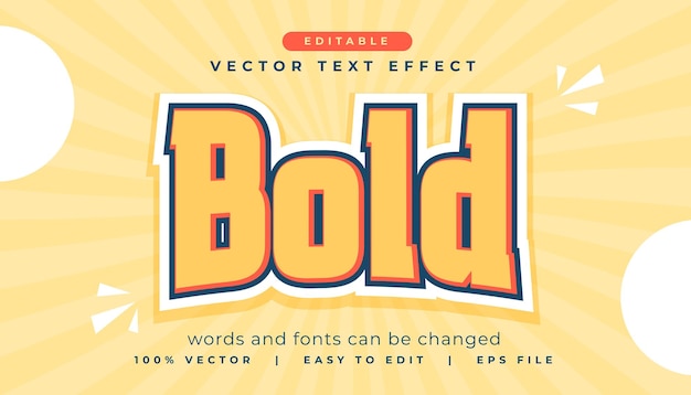 text effect style bold editable font design