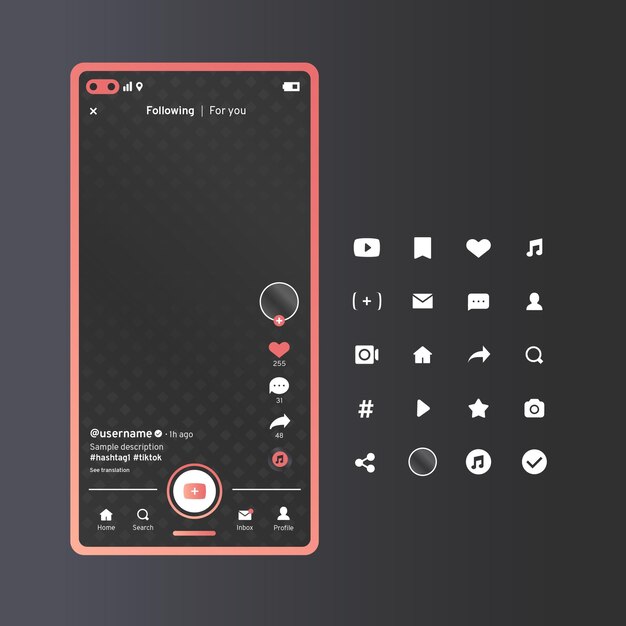 tiktok interface concept