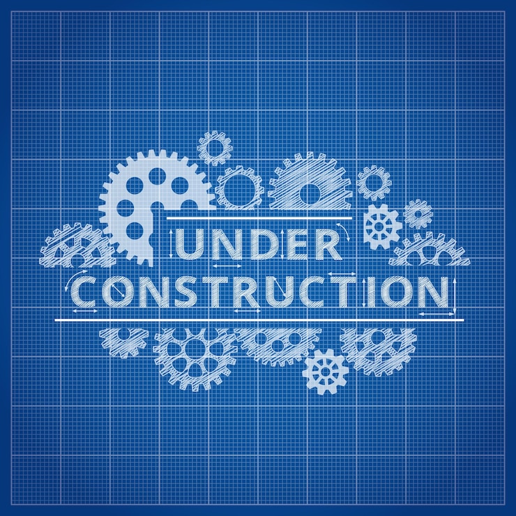 Gratis Vektor under construction blueprint background