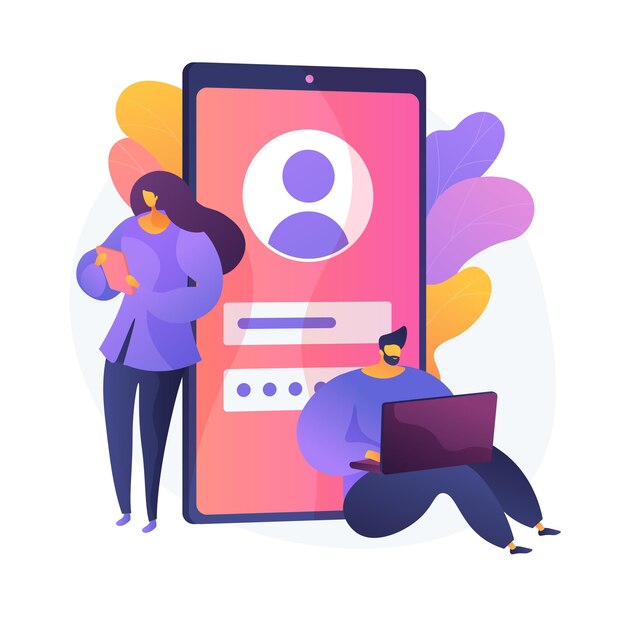 User verification. Unauthorized access prevention, private account authentication, cyber security. People entering login and password, safety measures.  