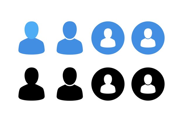 Users Set Blue And Black