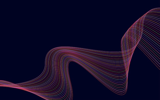Vector abstract wave background Red waves background