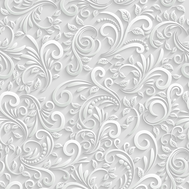Gratis Vektor vector floral 3d seamless pattern background. for christmas and invitation cards decoration