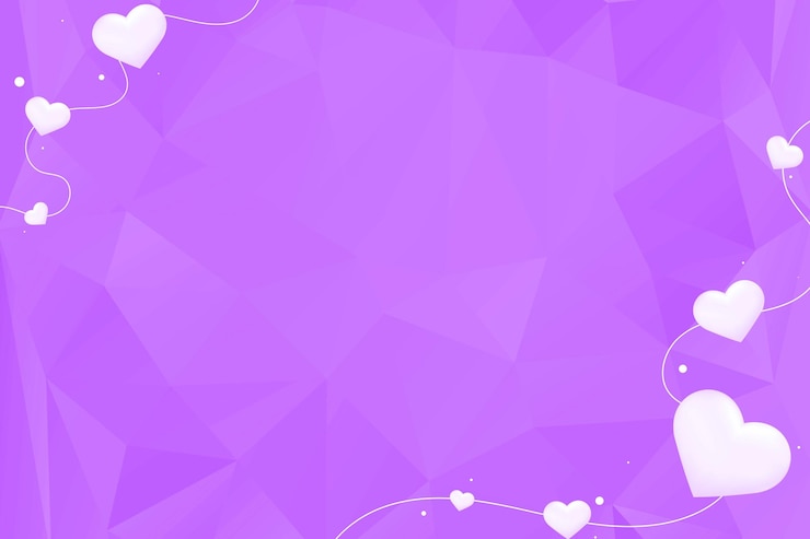 Gratis Vektor vector heart border prism pattern purple background