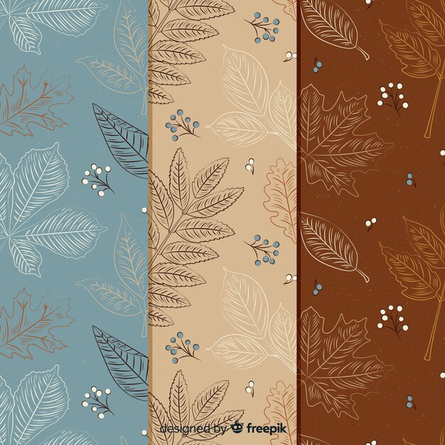 Vintage autumn pattern collection