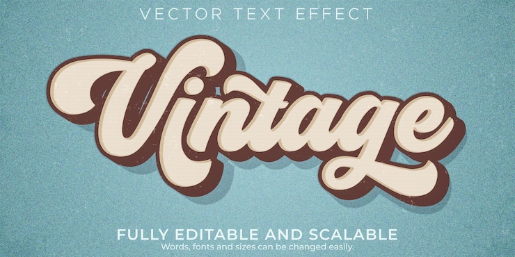Gratis Vektor vintage teksteffekt