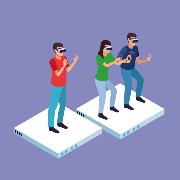 virtual reality and friends cartoons