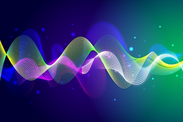 wavy background with gradient shape