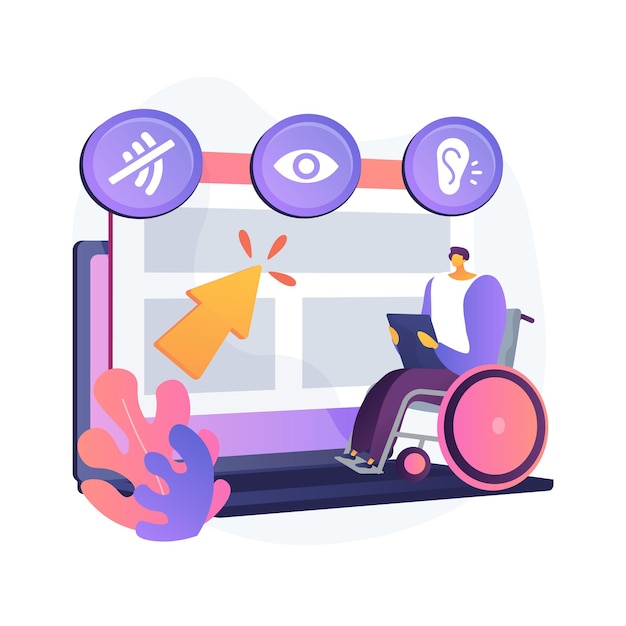 web accessibility program abstract concept illustration