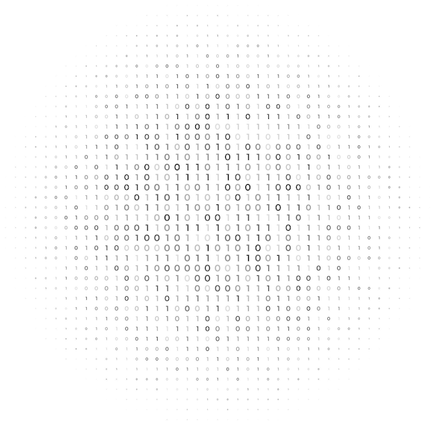 web tech white background with binary code algorithm numbers