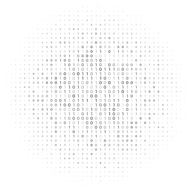 web tech white background with binary code algorithm numbers
